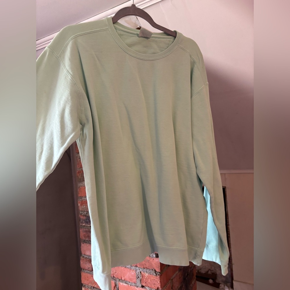 Comfort Colors Men's Light Green Long Sleeve Tee - Picture 3 of 11
